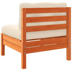 Gartensofa ohne Armlehnen, 2er-Set, Wachsbraun