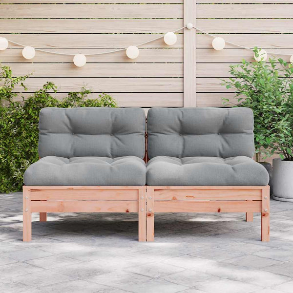 Gartensofa ohne Armlehnen Douglasie mit Kissen