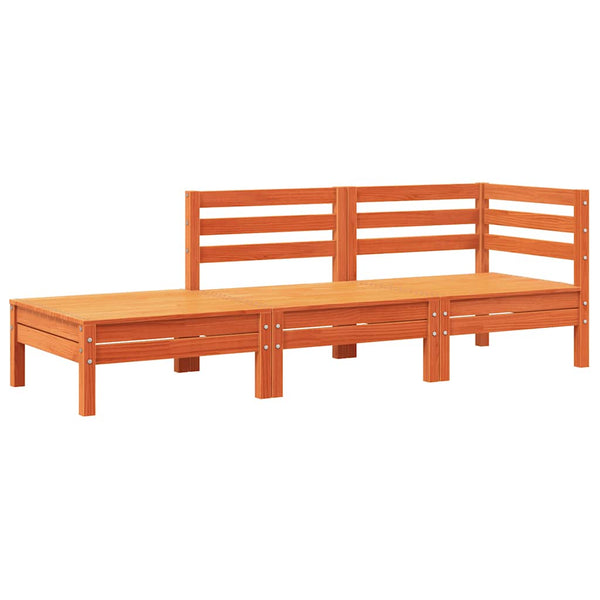 Gartensofa Kiefer mit Kissen & Hocker