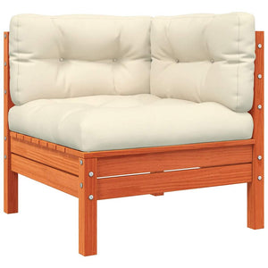 Gartensofa Kiefer mit Kissen & Hocker