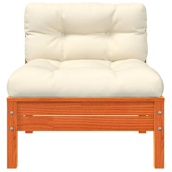 Gartensofa Kiefer mit Kissen & Hocker