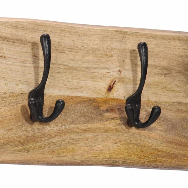 Wandgarderobe Mango Massivholz 4 Haken