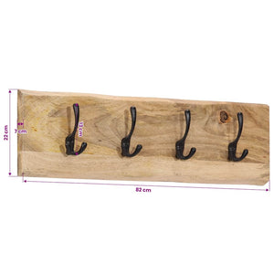 Wandgarderobe Mango Massivholz 4 Haken