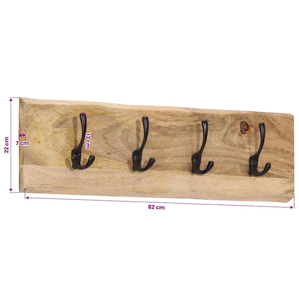 Wandgarderobe Mango Massivholz 4 Haken