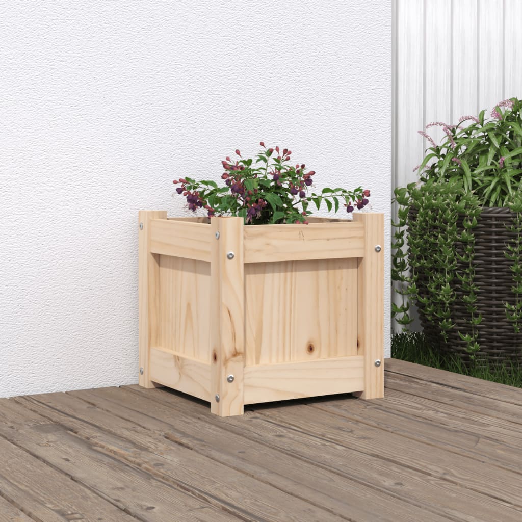 Massiver Kiefer Pflanzkübel - 31x31x31 cm