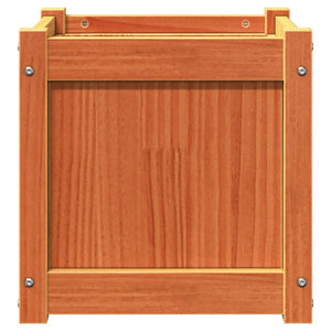 Pflanzkübel Wachsbraun 40x40 cm Kiefer Massivholz