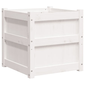 vidaXL Jardinière Blanc 50x50x50 cm Bois de pin massif