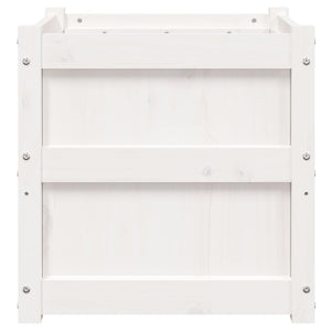 vidaXL Jardinière Blanc 50x50x50 cm Bois de pin massif