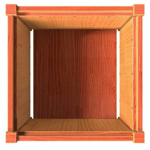 Pflanzkübel Wachsbraun 50x50x50cm Kiefer Massivholz