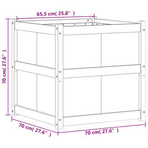 Massiver Pflanzkübel 70x70x70 cm Douglasie