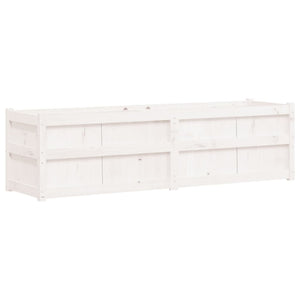 Weißer Pflanzkübel 180cm Kiefer Massivholz