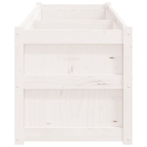 Weißer Pflanzkübel 180cm Kiefer Massivholz