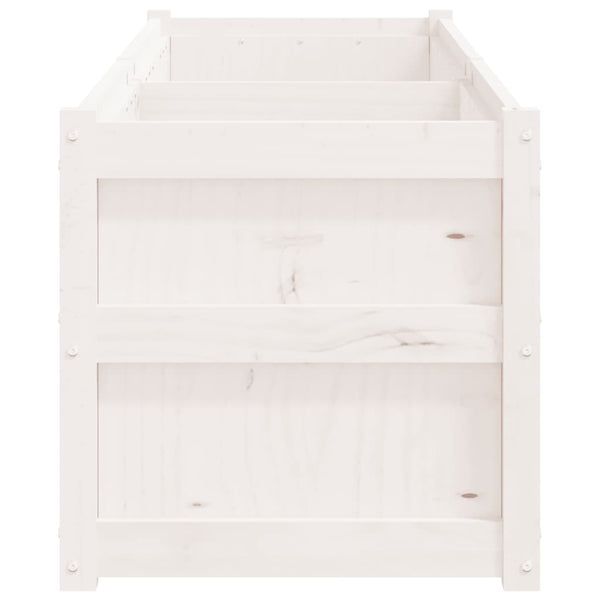 Weißer Pflanzkübel 180cm Kiefer Massivholz