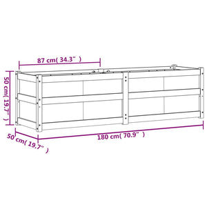 Weißer Pflanzkübel 180cm Kiefer Massivholz