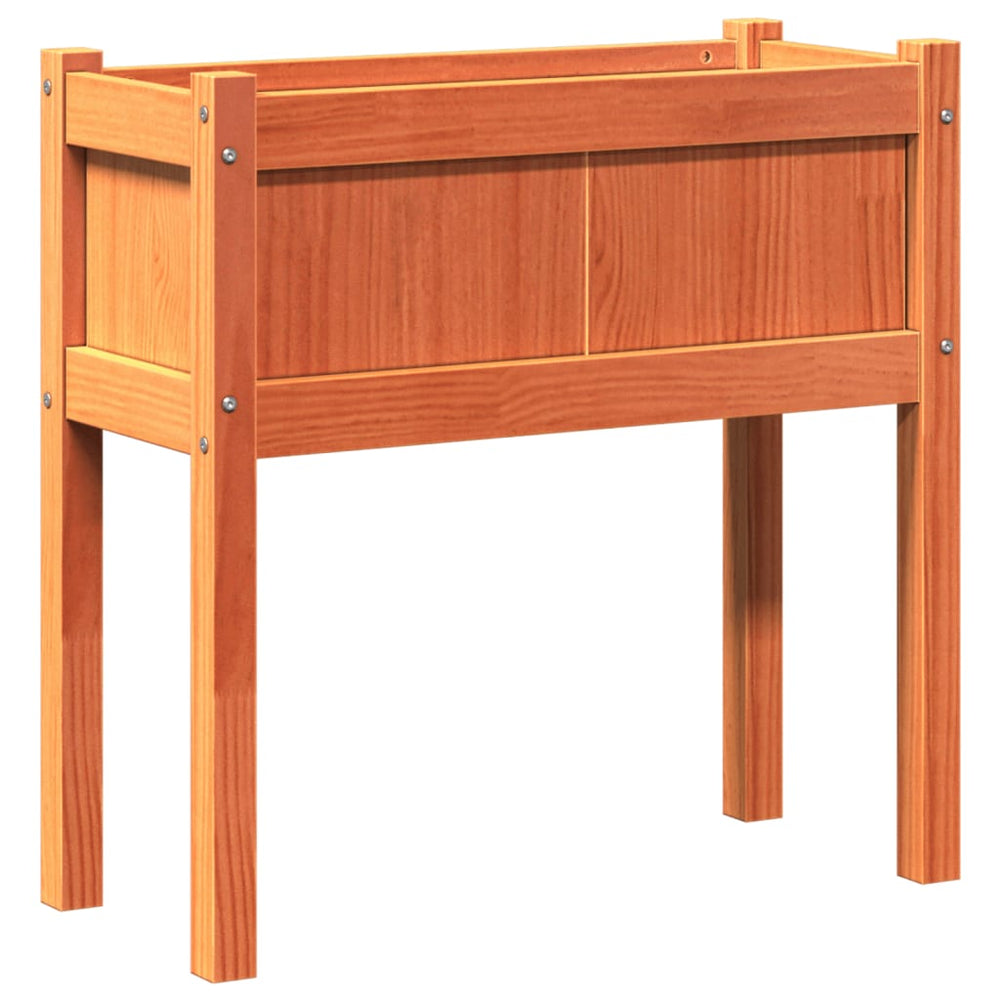 Pflanzkübel mit Beinen, Wachsbraun, 70cm