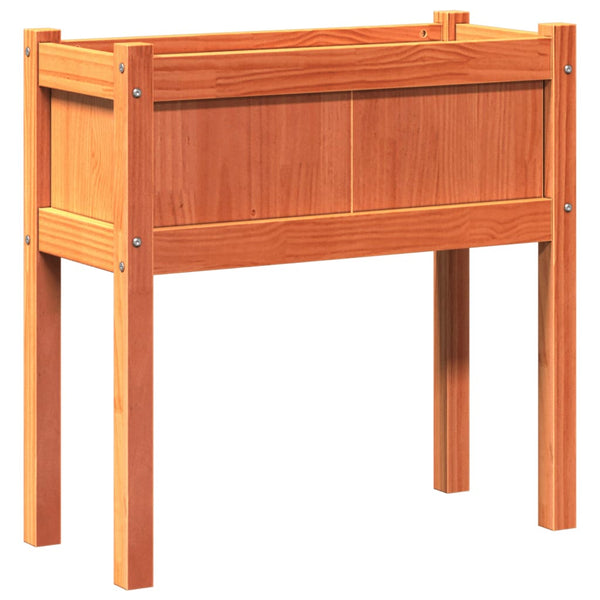 Pflanzkübel mit Beinen, 2er Set, Kiefer Massivholz