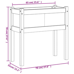 Pflanzkübel mit Beinen Douglasie 70x31x70 cm