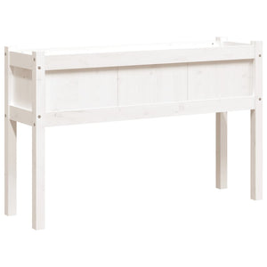Pflanzkübel mit Beinen, Kiefernholz, 110 cm, Weiß
