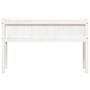Pflanzkübel mit Beinen, Kiefernholz, 110 cm, Weiß