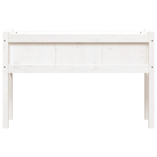 Pflanzkübel mit Beinen, Kiefernholz, 110 cm, Weiß