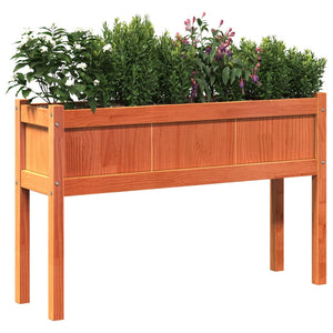 Pflanzkübel mit Beinen, Wachsbraun, 110cm