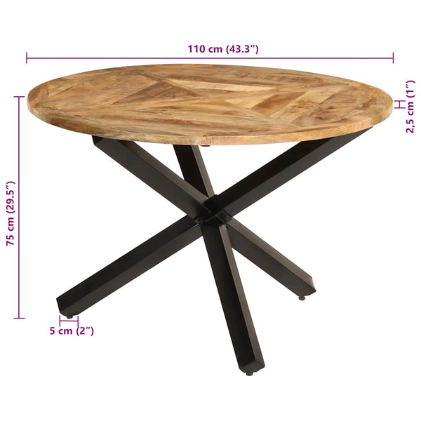 Esstisch Ø110cm aus Mangoholz