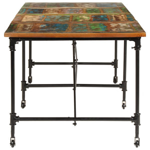 vidaXL Dining Table 220x90x77 cm Reclaimed Solid Wood