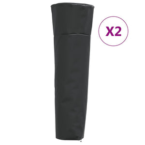 vidaXL Housses de protection pour chauffages de terrasse 2 pcs Forme pyramidale 86x47x241 cm 420D