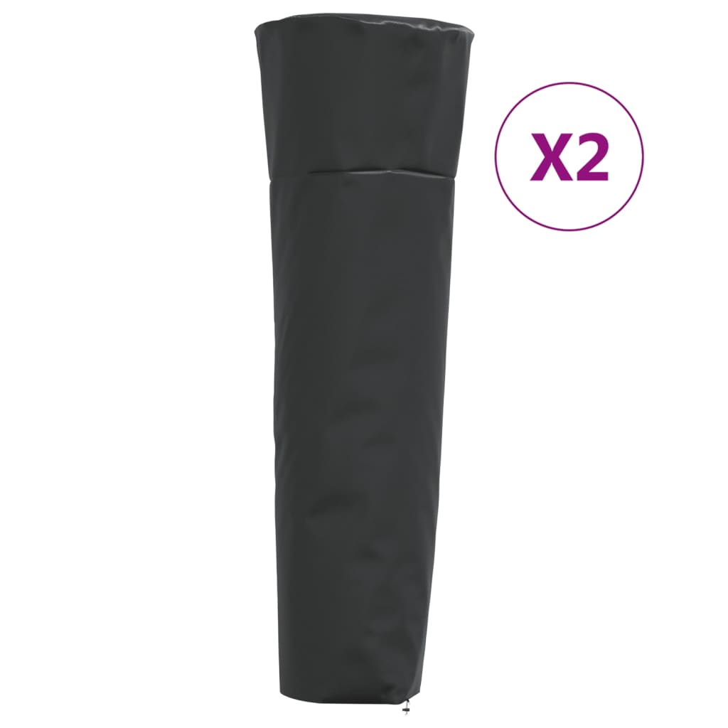 vidaXL Housses de protection pour chauffages de terrasse 2 pcs Forme pyramidale 86x47x241 cm 420D