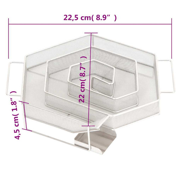 Kaltrauchgenerator 6-Seitig 22,5 cm Edelstahl