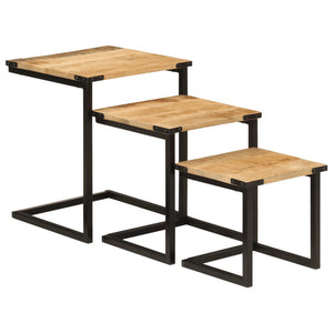 Satztische 3er Set Mango Massivholz