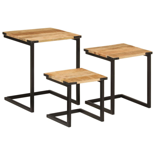 Satztische 3er Set Mango Massivholz