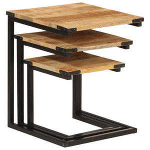 Satztische 3er Set Mango Massivholz
