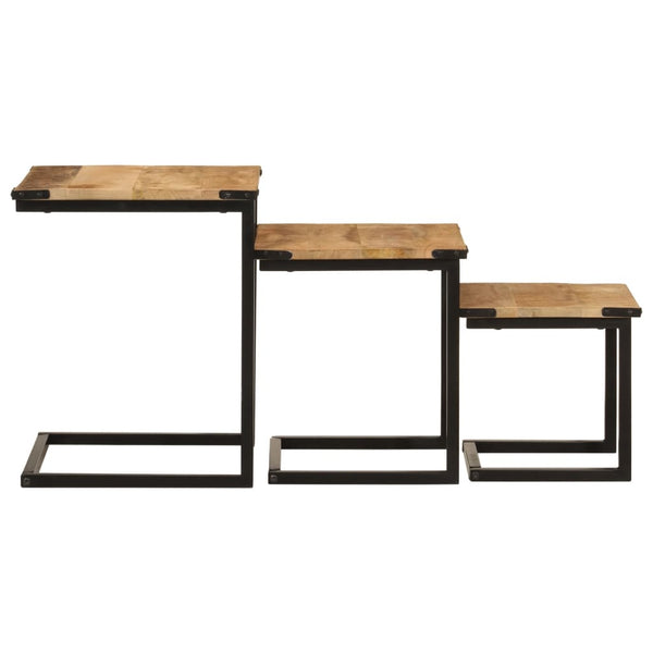 Satztische 3er Set Mango Massivholz