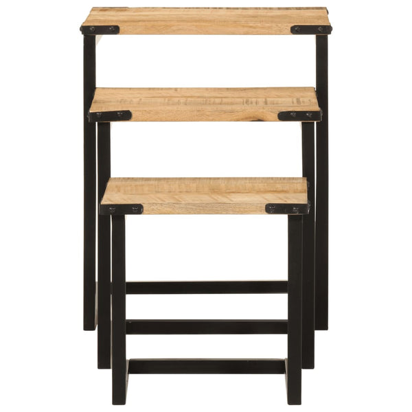 Satztische 3er Set Mango Massivholz