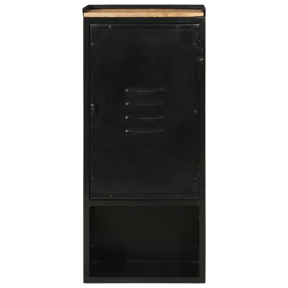 Badschrank aus Mango-Holz und Eisen 40x27x90 cm
