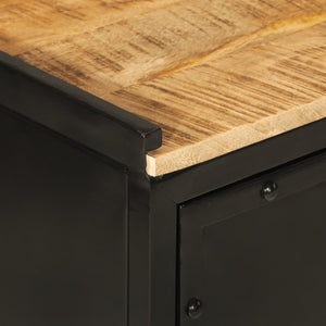 Badschrank aus Mango-Holz und Eisen 40x27x90 cm