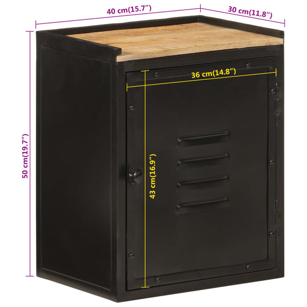 Badschrank Mango Massivholz & Eisen 40x50 cm