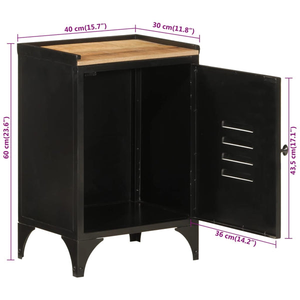 Badschrank aus Mango-Holz & Eisen 40x60 cm