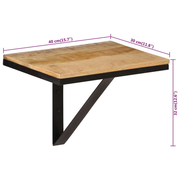 Wandregal Mango Massivholz & Eisen 40x30x32 cm