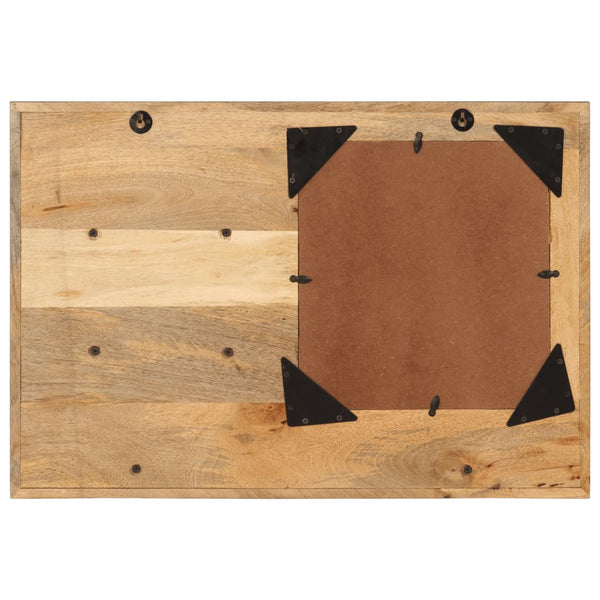 Spiegel mit Ablagen, 80 cm, Mango Massivholz