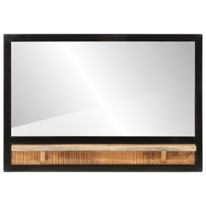 Spiegel mit Ablage Mango Holz 80x55 cm