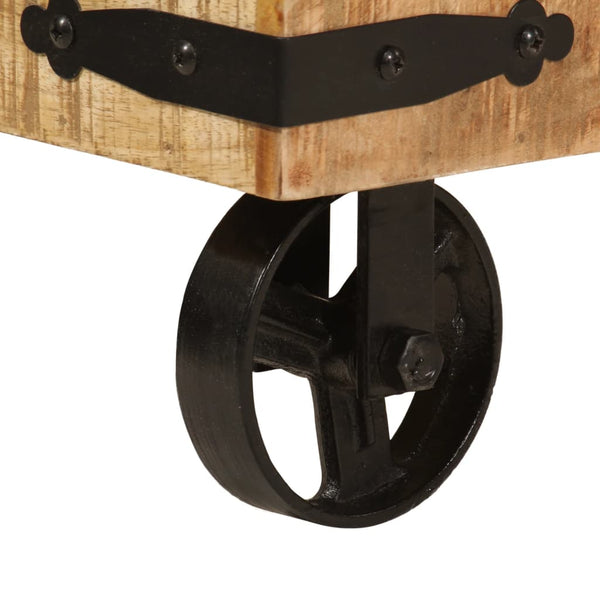 Kleiderständer mit Rollen Mango Massivholz