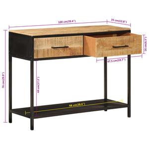 Konsolentisch Mango Massivholz & Eisen