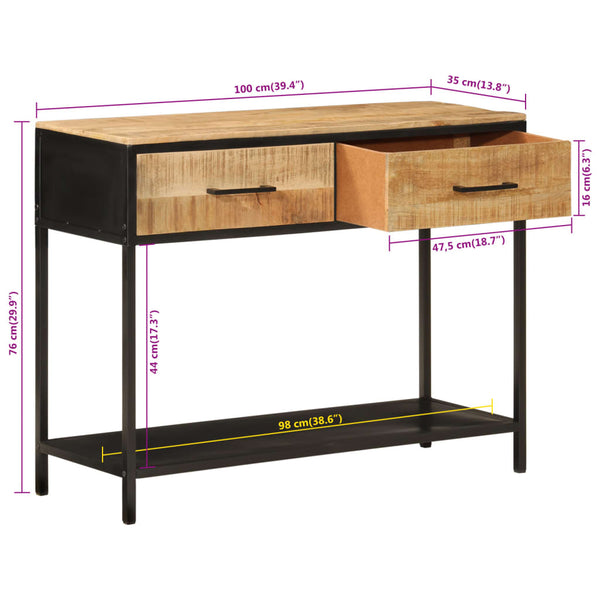 Konsolentisch Mango Massivholz & Eisen