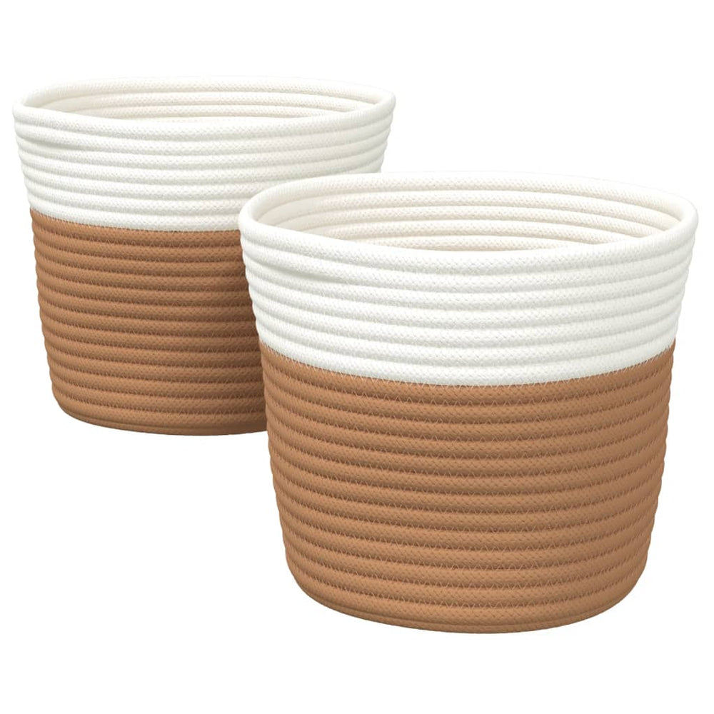 Baumwoll-Aufbewahrungskörbe, 2er-Set, Ø24cm