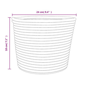 vidaXL Paniers de rangement 2 pcs Marron et blanc Ø24x18 cm Coton