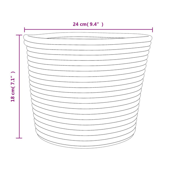 vidaXL Paniers de rangement 2 pcs Marron et blanc Ø24x18 cm Coton