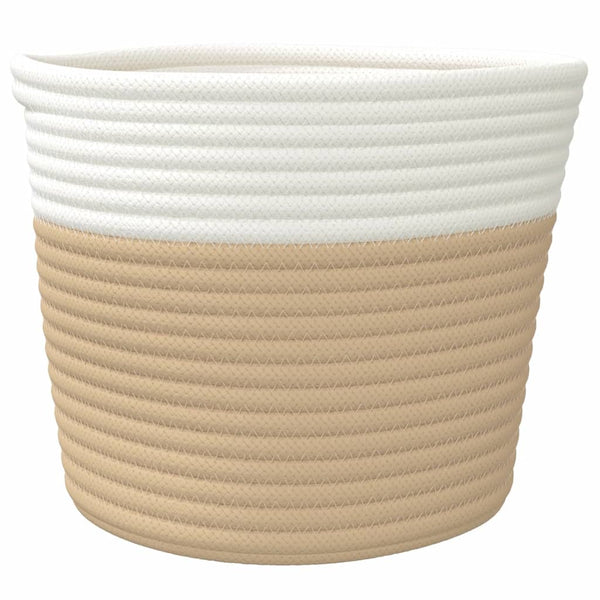 Aufbewahrungskörbe 2er Set Beige/Weiß Ø24cm