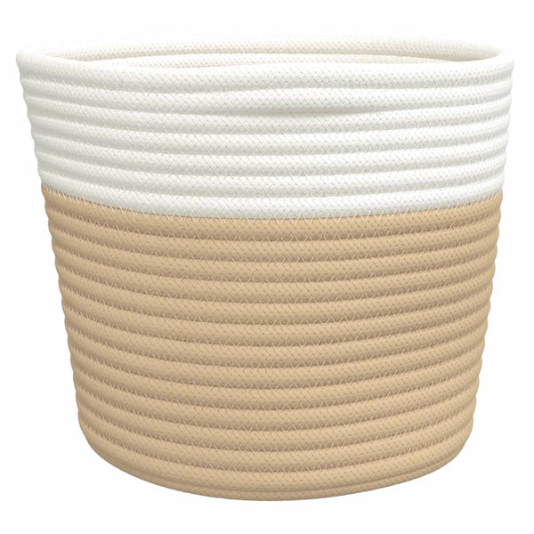 Aufbewahrungskörbe 2er Set Beige/Weiß Ø24cm